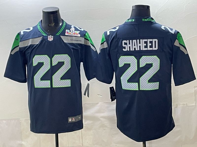 Men 2026 Seattle Seahawks #22 Shaheed Blue Nike Limited NFL Jersey 052->seattle seahawks->NFL Jersey